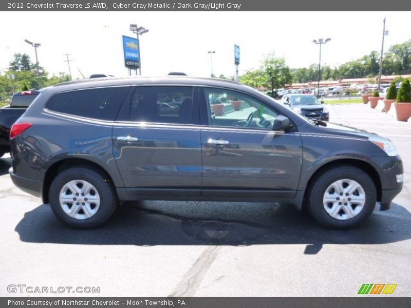 Cyber Gray Metallic / Dark Gray/Light Gray 2012 Chevrolet Traverse LS AWD