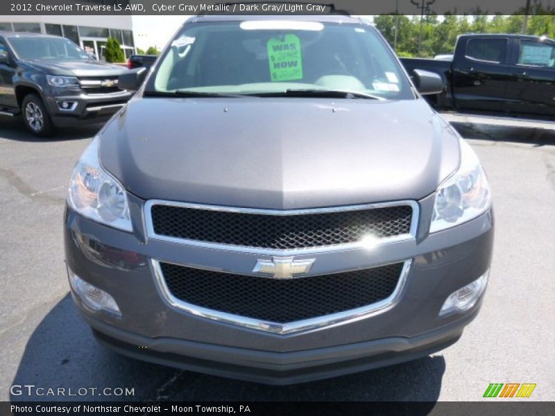 Cyber Gray Metallic / Dark Gray/Light Gray 2012 Chevrolet Traverse LS AWD