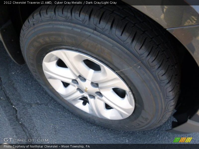 Cyber Gray Metallic / Dark Gray/Light Gray 2012 Chevrolet Traverse LS AWD