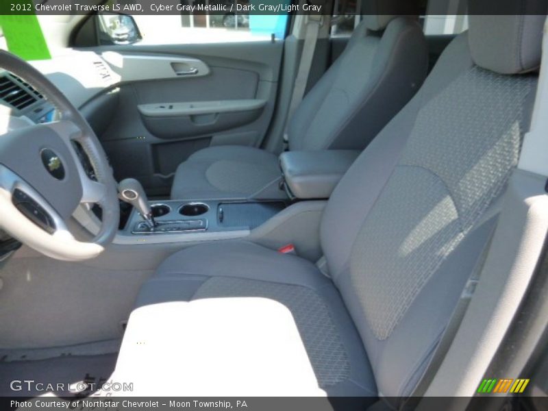 Cyber Gray Metallic / Dark Gray/Light Gray 2012 Chevrolet Traverse LS AWD