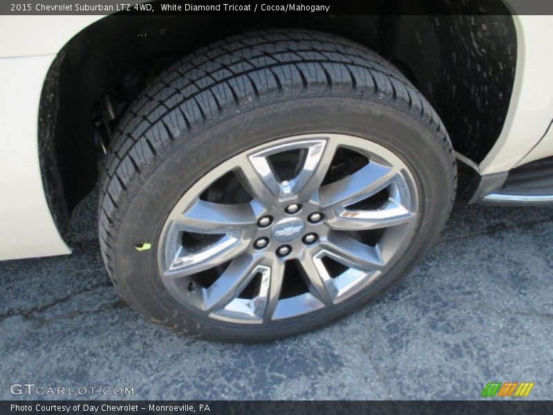 White Diamond Tricoat / Cocoa/Mahogany 2015 Chevrolet Suburban LTZ 4WD