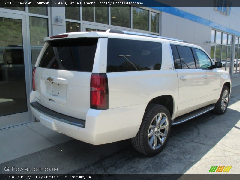White Diamond Tricoat / Cocoa/Mahogany 2015 Chevrolet Suburban LTZ 4WD