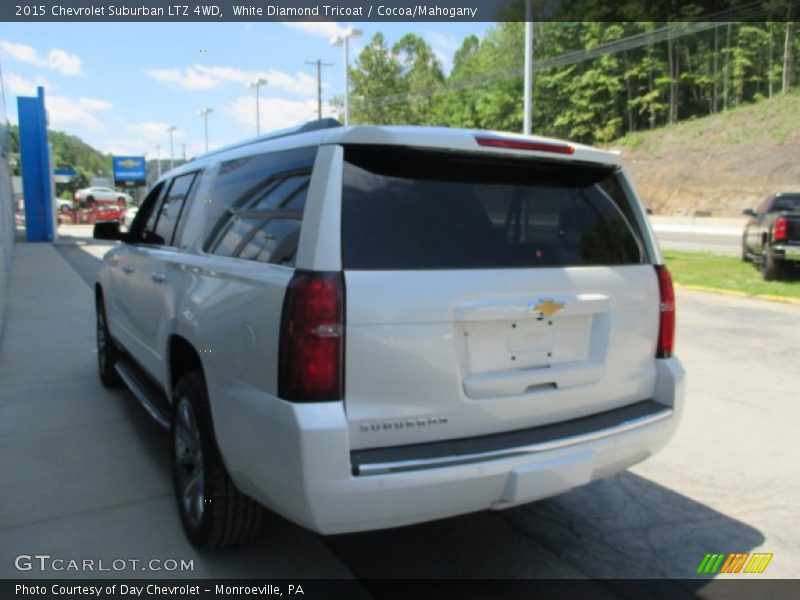 White Diamond Tricoat / Cocoa/Mahogany 2015 Chevrolet Suburban LTZ 4WD