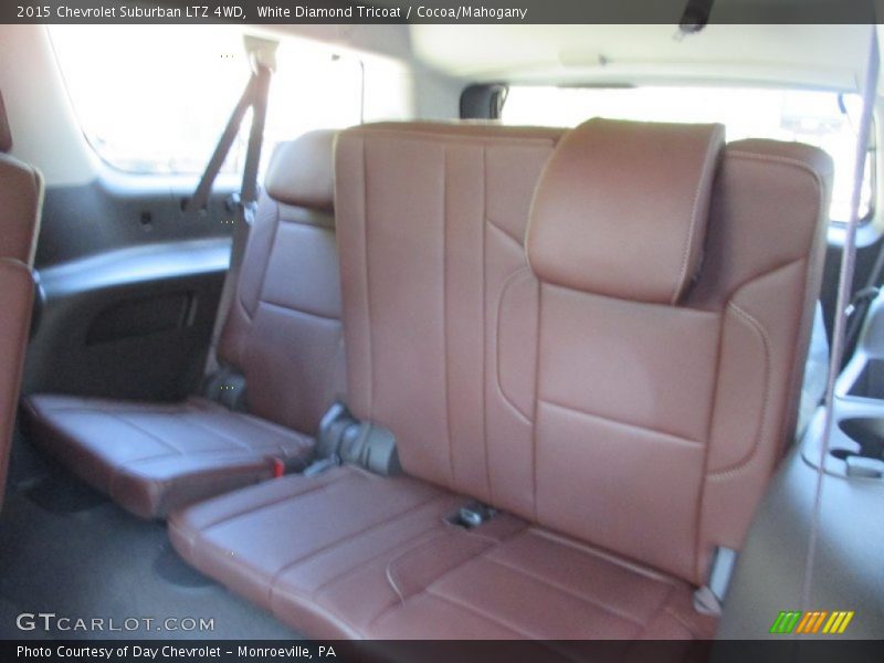 White Diamond Tricoat / Cocoa/Mahogany 2015 Chevrolet Suburban LTZ 4WD