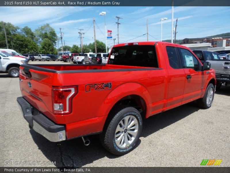 Race Red / Medium Earth Gray 2015 Ford F150 XLT SuperCab 4x4