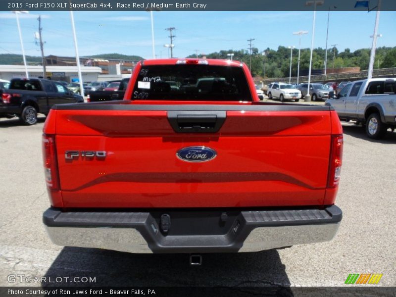 Race Red / Medium Earth Gray 2015 Ford F150 XLT SuperCab 4x4