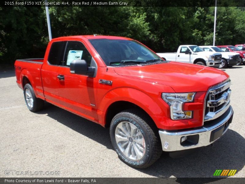 Race Red / Medium Earth Gray 2015 Ford F150 XLT SuperCab 4x4