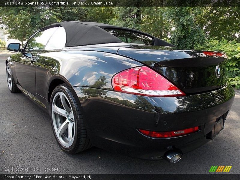 Jet Black / Cream Beige 2010 BMW 6 Series 650i Convertible