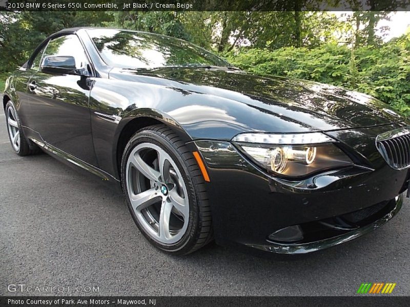 Jet Black / Cream Beige 2010 BMW 6 Series 650i Convertible