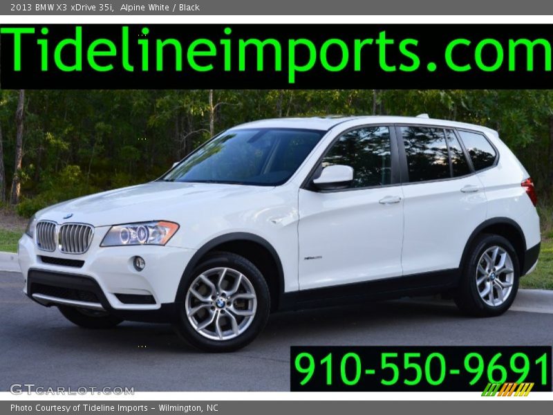 Alpine White / Black 2013 BMW X3 xDrive 35i