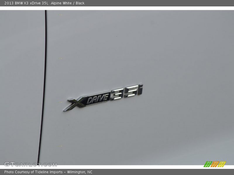 Alpine White / Black 2013 BMW X3 xDrive 35i
