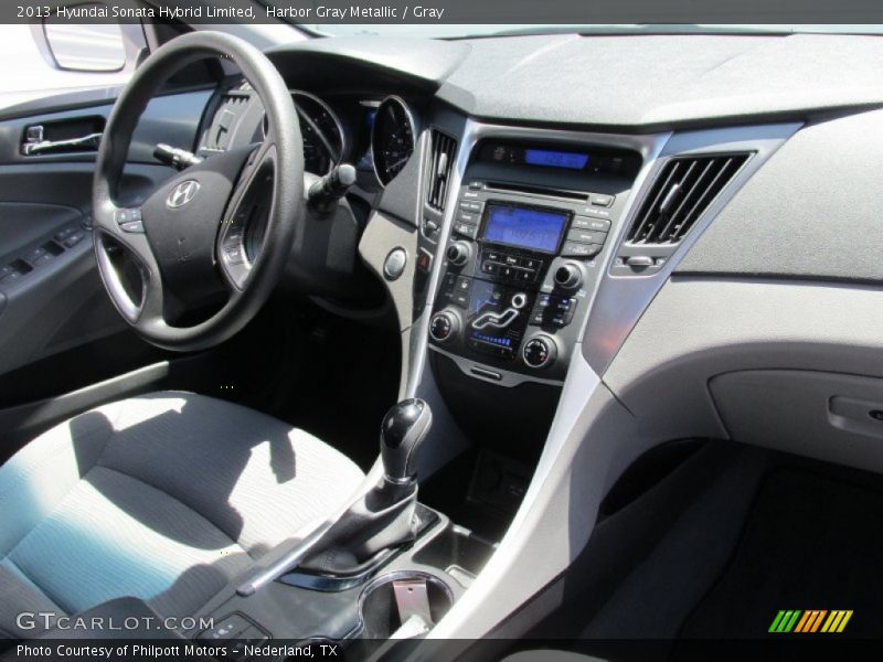 Harbor Gray Metallic / Gray 2013 Hyundai Sonata Hybrid Limited