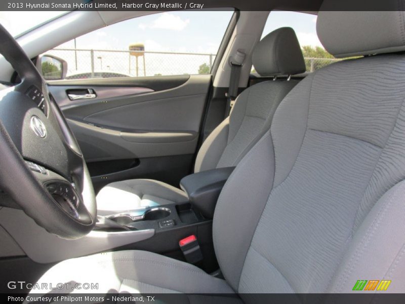 Harbor Gray Metallic / Gray 2013 Hyundai Sonata Hybrid Limited