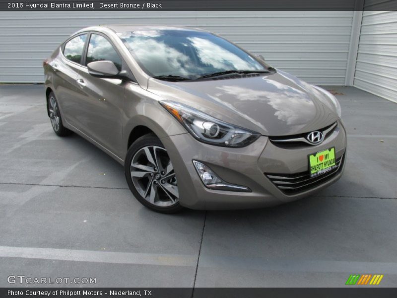 Desert Bronze / Black 2016 Hyundai Elantra Limited
