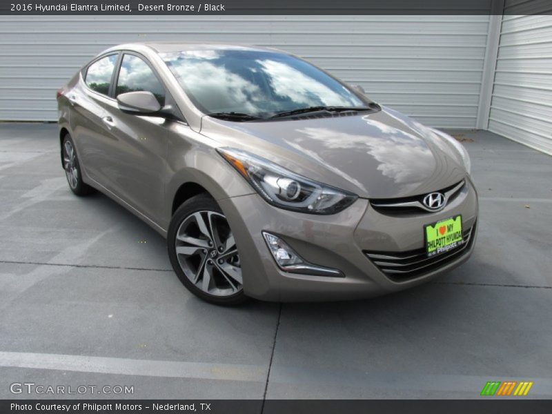Desert Bronze / Black 2016 Hyundai Elantra Limited
