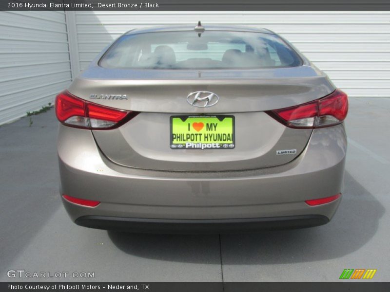 Desert Bronze / Black 2016 Hyundai Elantra Limited