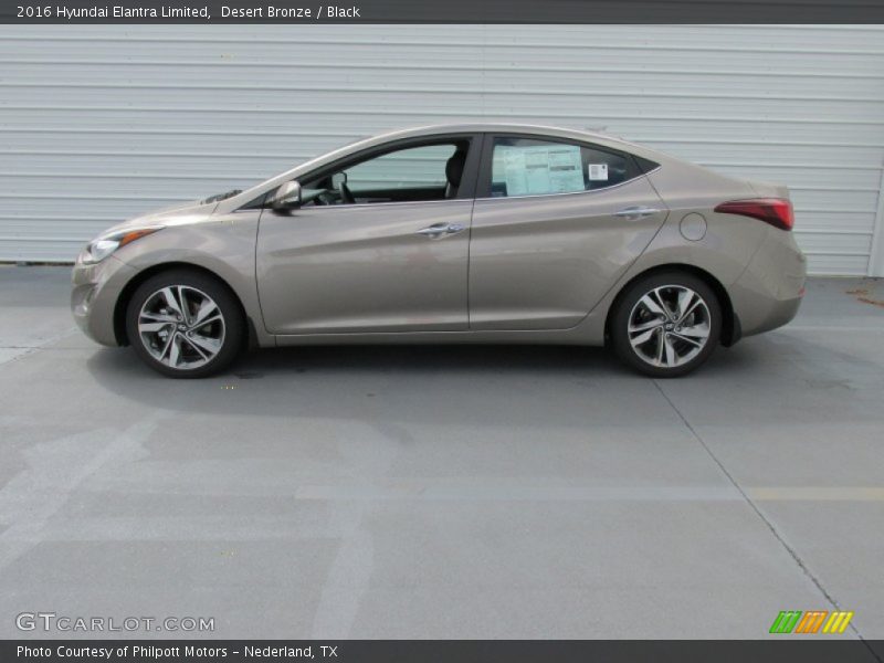 Desert Bronze / Black 2016 Hyundai Elantra Limited