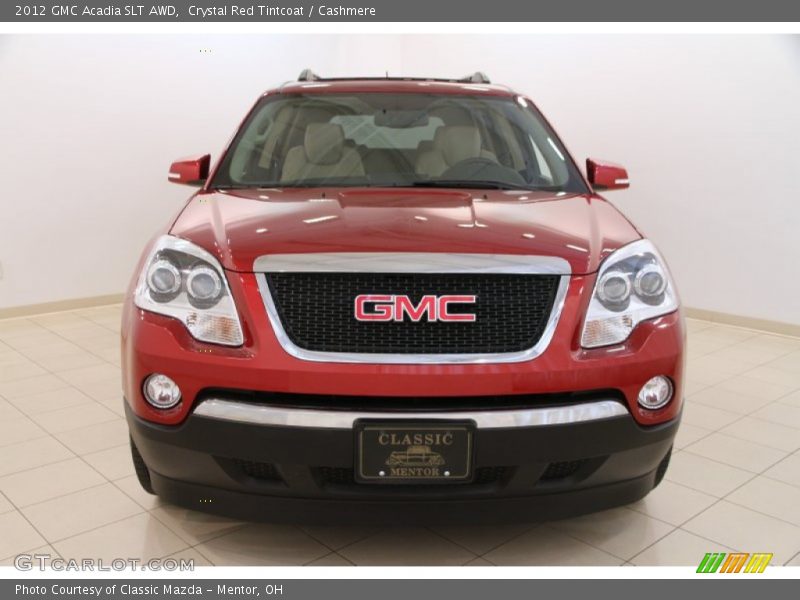 Crystal Red Tintcoat / Cashmere 2012 GMC Acadia SLT AWD