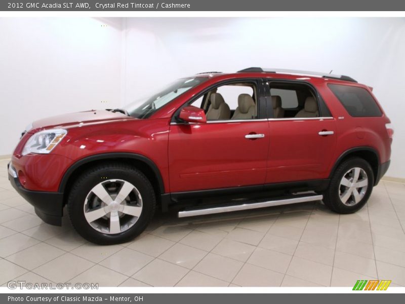 Crystal Red Tintcoat / Cashmere 2012 GMC Acadia SLT AWD