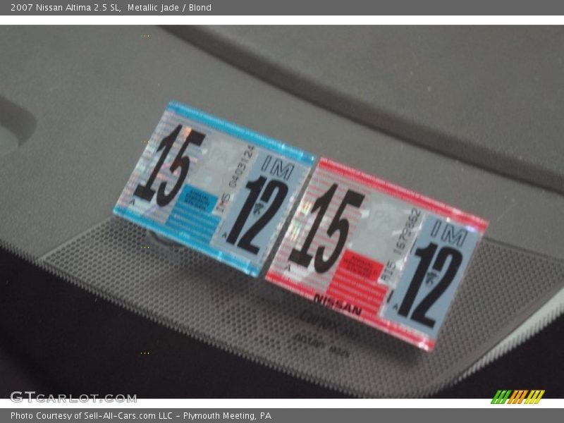 Metallic Jade / Blond 2007 Nissan Altima 2.5 SL