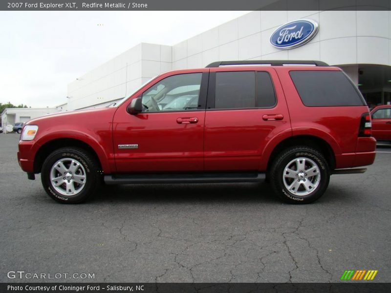 Redfire Metallic / Stone 2007 Ford Explorer XLT