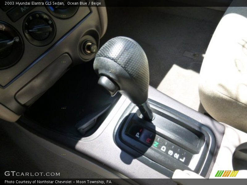 Ocean Blue / Beige 2003 Hyundai Elantra GLS Sedan