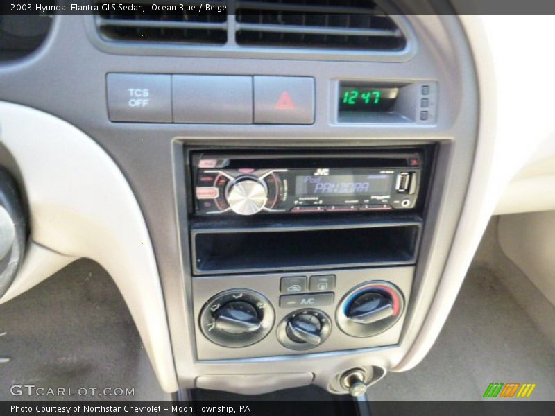 Ocean Blue / Beige 2003 Hyundai Elantra GLS Sedan
