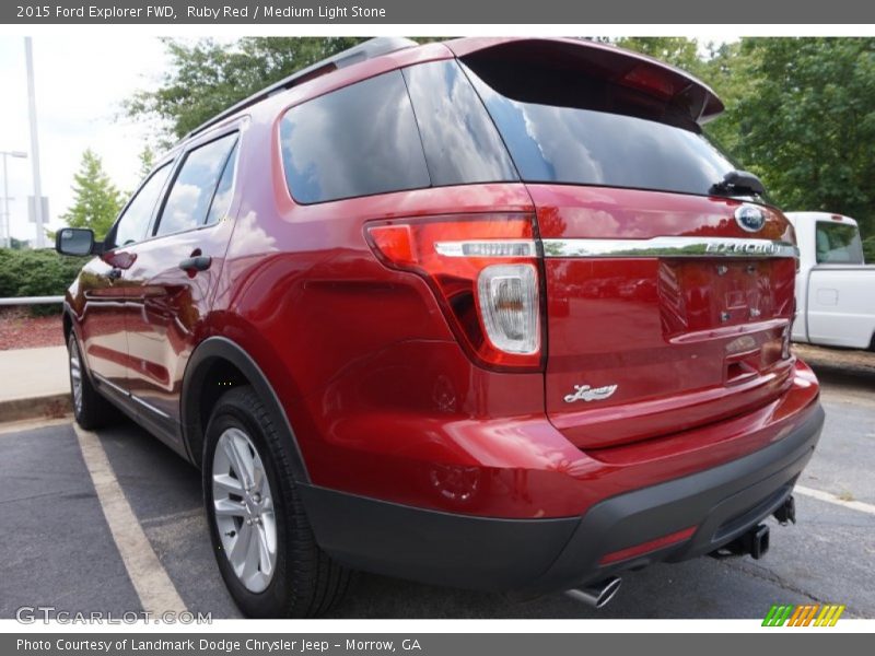 Ruby Red / Medium Light Stone 2015 Ford Explorer FWD