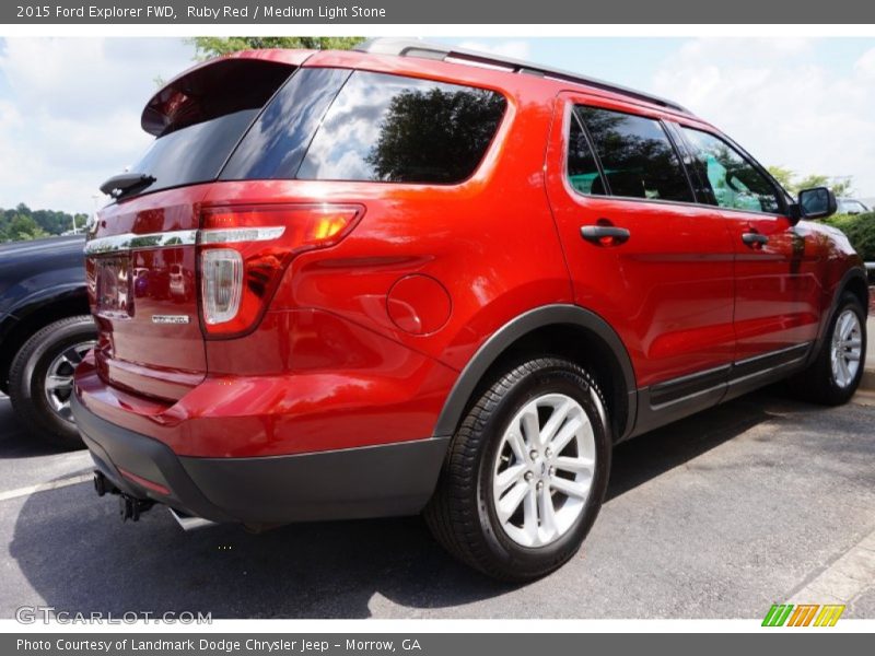 Ruby Red / Medium Light Stone 2015 Ford Explorer FWD