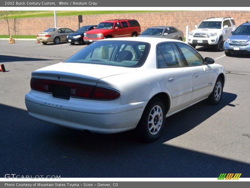 White / Medium Gray 2002 Buick Century Custom
