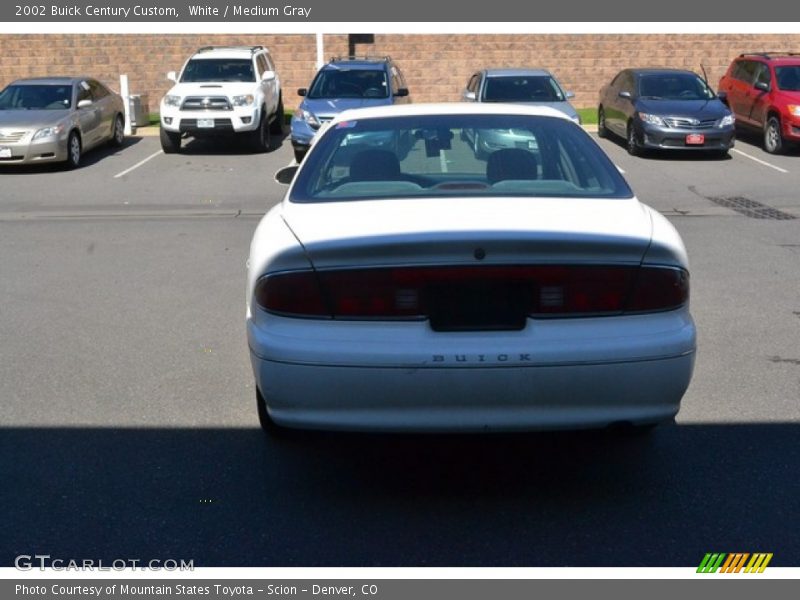White / Medium Gray 2002 Buick Century Custom