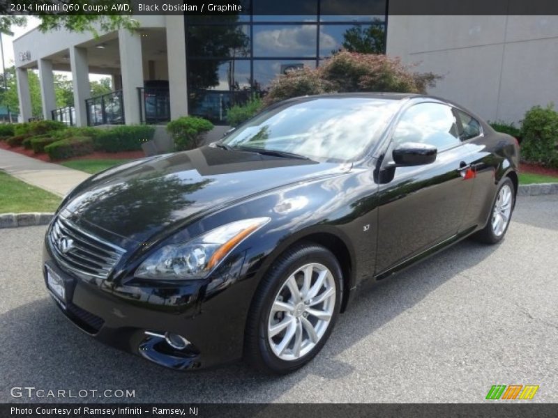 Black Obsidian / Graphite 2014 Infiniti Q60 Coupe AWD