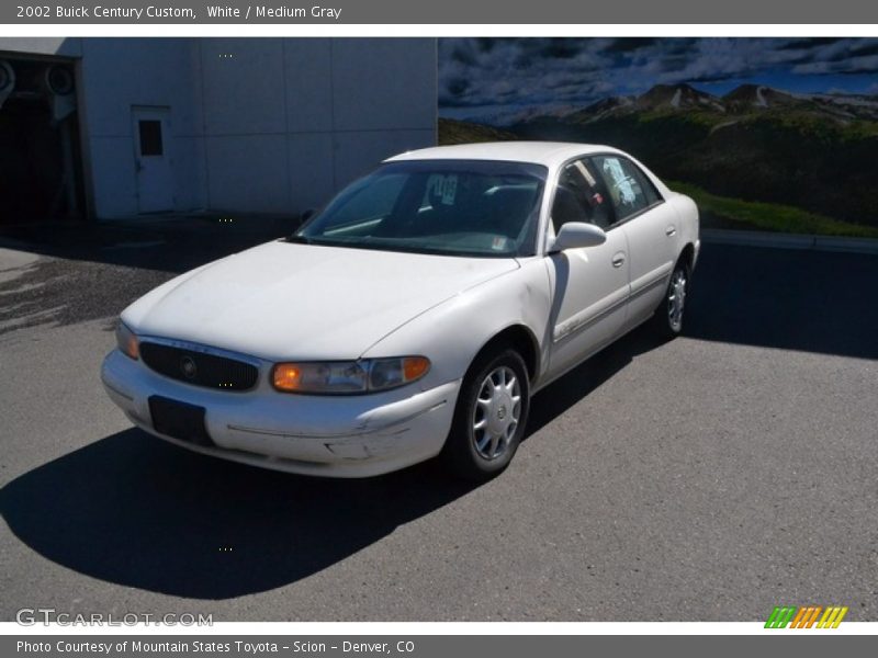 White / Medium Gray 2002 Buick Century Custom