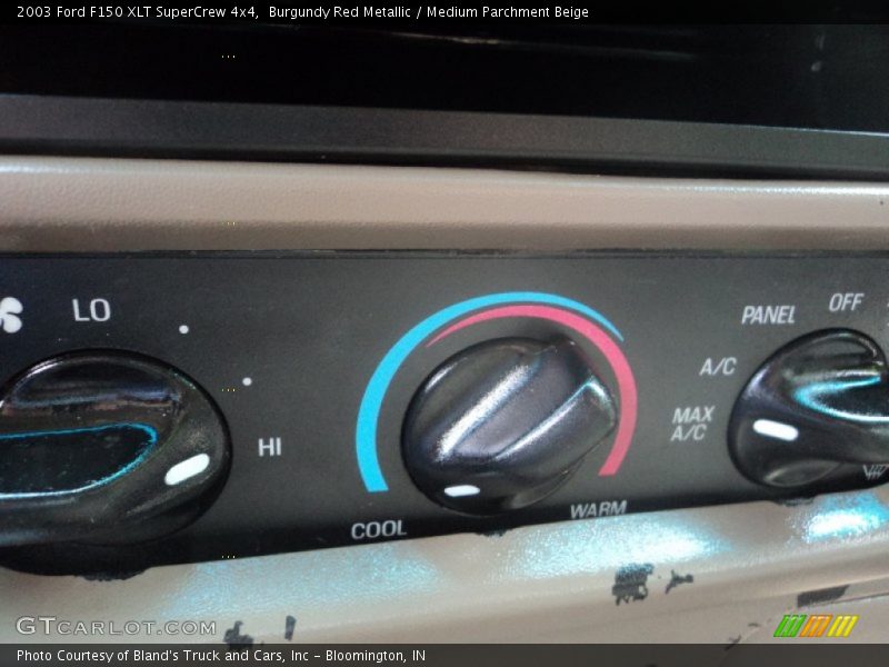 Burgundy Red Metallic / Medium Parchment Beige 2003 Ford F150 XLT SuperCrew 4x4