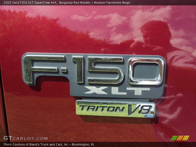 Burgundy Red Metallic / Medium Parchment Beige 2003 Ford F150 XLT SuperCrew 4x4