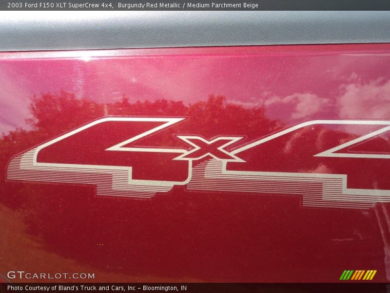 Burgundy Red Metallic / Medium Parchment Beige 2003 Ford F150 XLT SuperCrew 4x4
