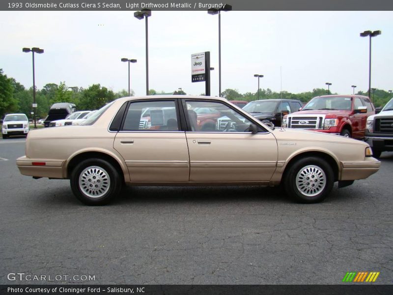 Light Driftwood Metallic / Burgundy 1993 Oldsmobile Cutlass Ciera S Sedan