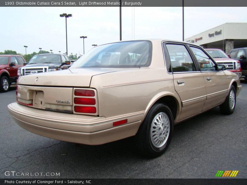 Light Driftwood Metallic / Burgundy 1993 Oldsmobile Cutlass Ciera S Sedan
