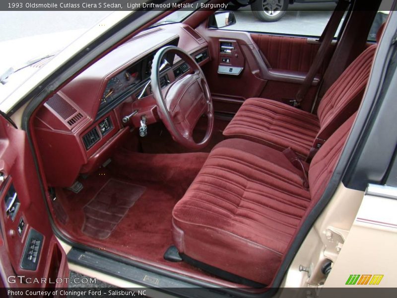 Light Driftwood Metallic / Burgundy 1993 Oldsmobile Cutlass Ciera S Sedan