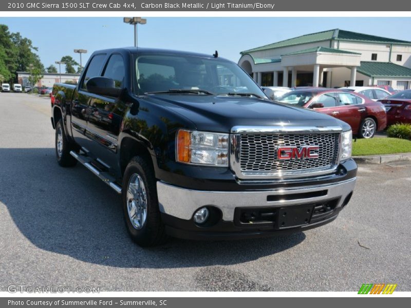 Carbon Black Metallic / Light Titanium/Ebony 2010 GMC Sierra 1500 SLT Crew Cab 4x4