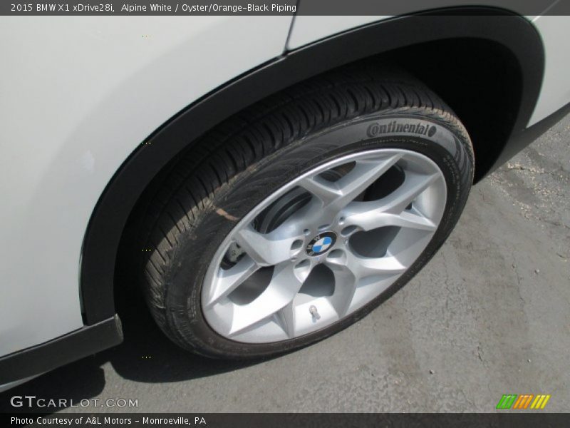 Alpine White / Oyster/Orange-Black Piping 2015 BMW X1 xDrive28i