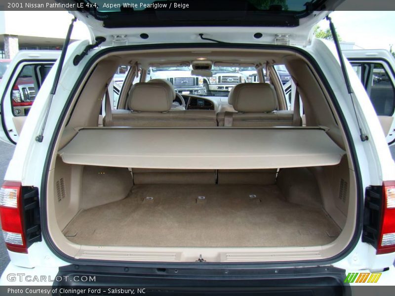 Aspen White Pearlglow / Beige 2001 Nissan Pathfinder LE 4x4