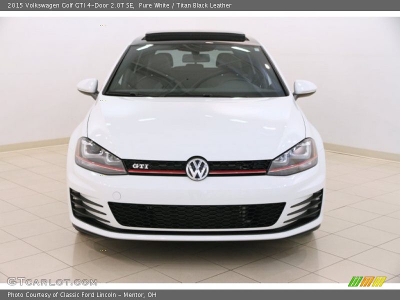 Pure White / Titan Black Leather 2015 Volkswagen Golf GTI 4-Door 2.0T SE
