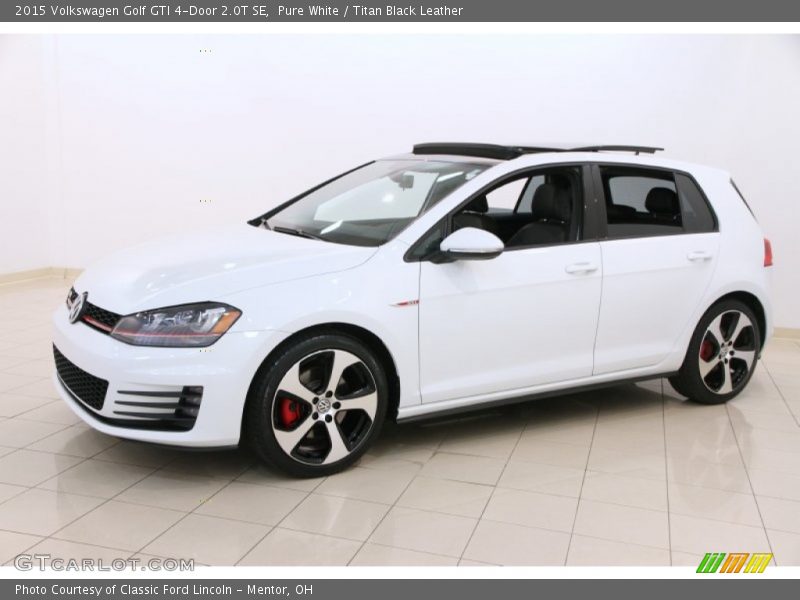 Pure White / Titan Black Leather 2015 Volkswagen Golf GTI 4-Door 2.0T SE