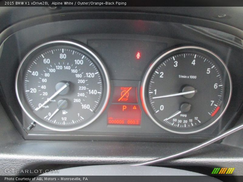 Alpine White / Oyster/Orange-Black Piping 2015 BMW X1 xDrive28i