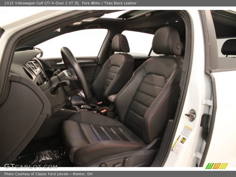 Pure White / Titan Black Leather 2015 Volkswagen Golf GTI 4-Door 2.0T SE