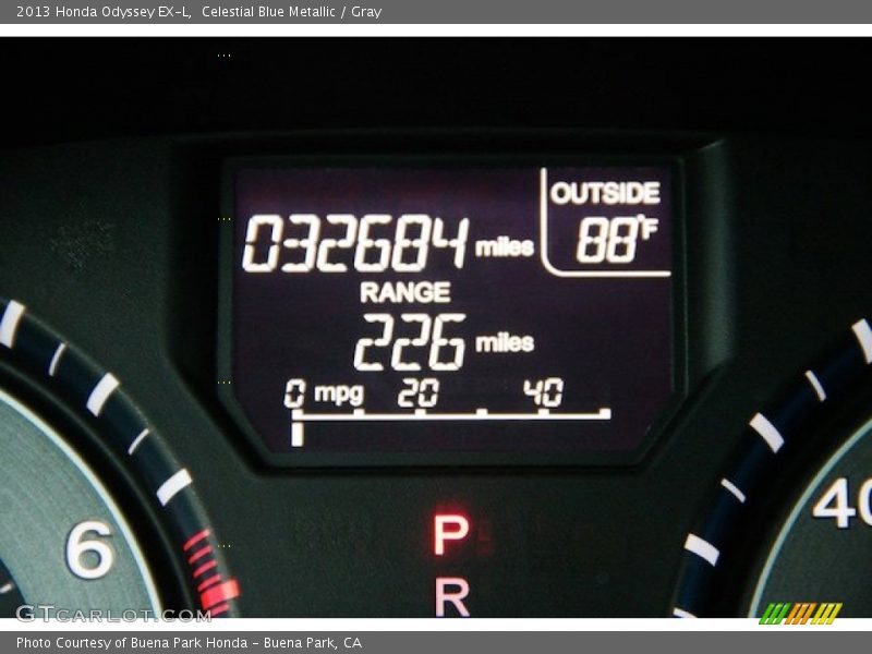 Celestial Blue Metallic / Gray 2013 Honda Odyssey EX-L