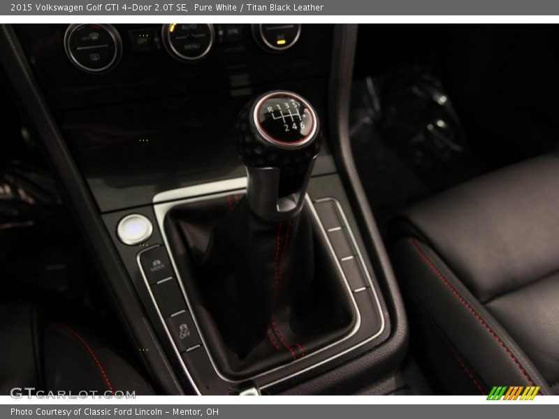 Pure White / Titan Black Leather 2015 Volkswagen Golf GTI 4-Door 2.0T SE