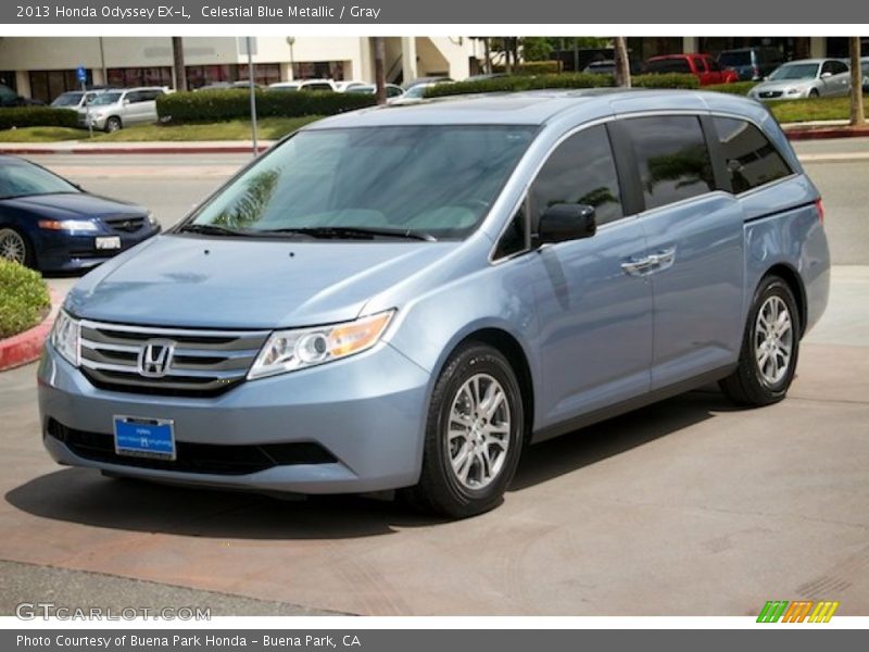 Celestial Blue Metallic / Gray 2013 Honda Odyssey EX-L