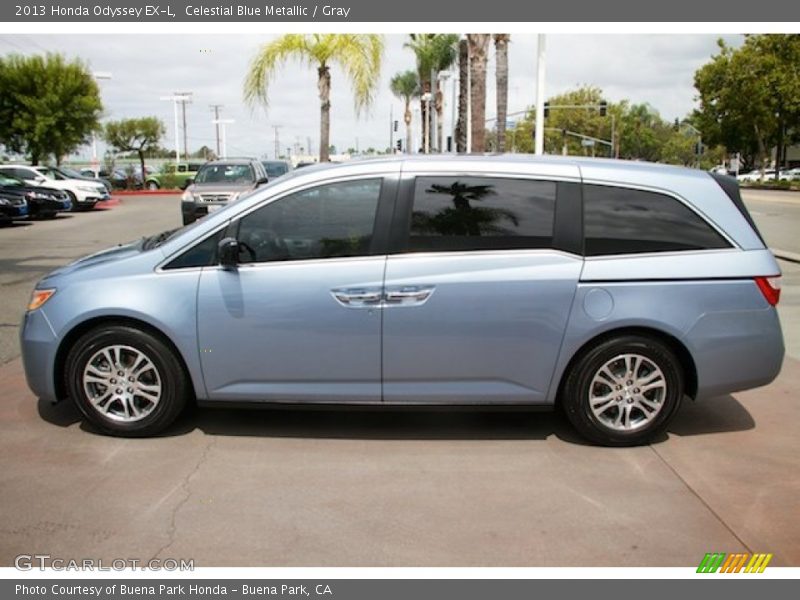 Celestial Blue Metallic / Gray 2013 Honda Odyssey EX-L